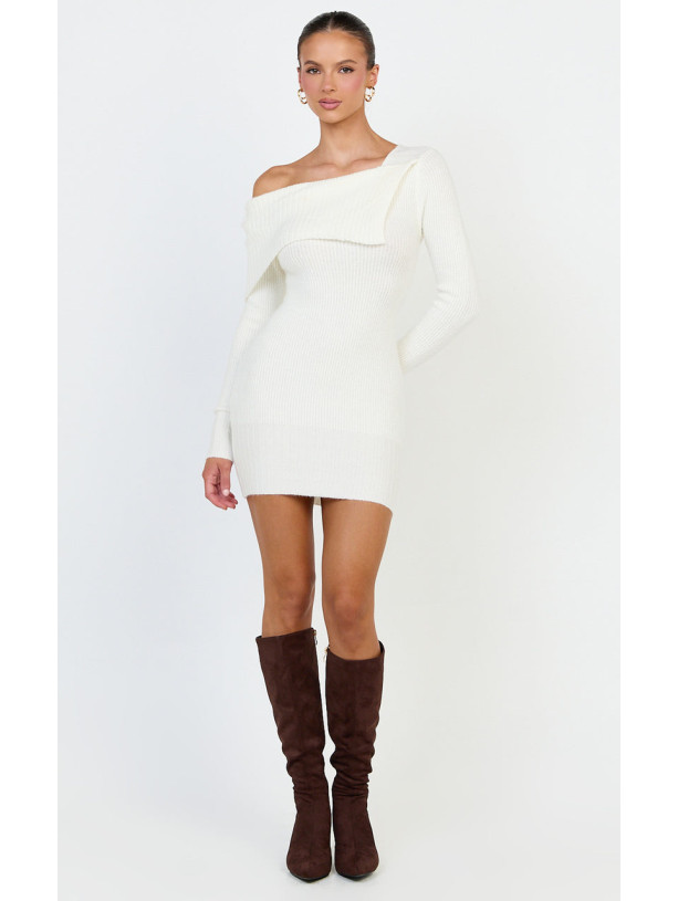 Rochie Mini Tricotată Costișată