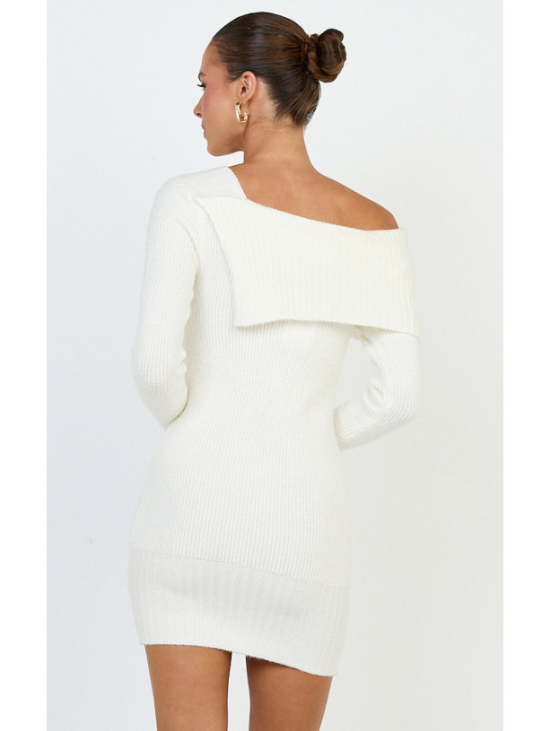 Rochie Mini Tricotată Costișată
