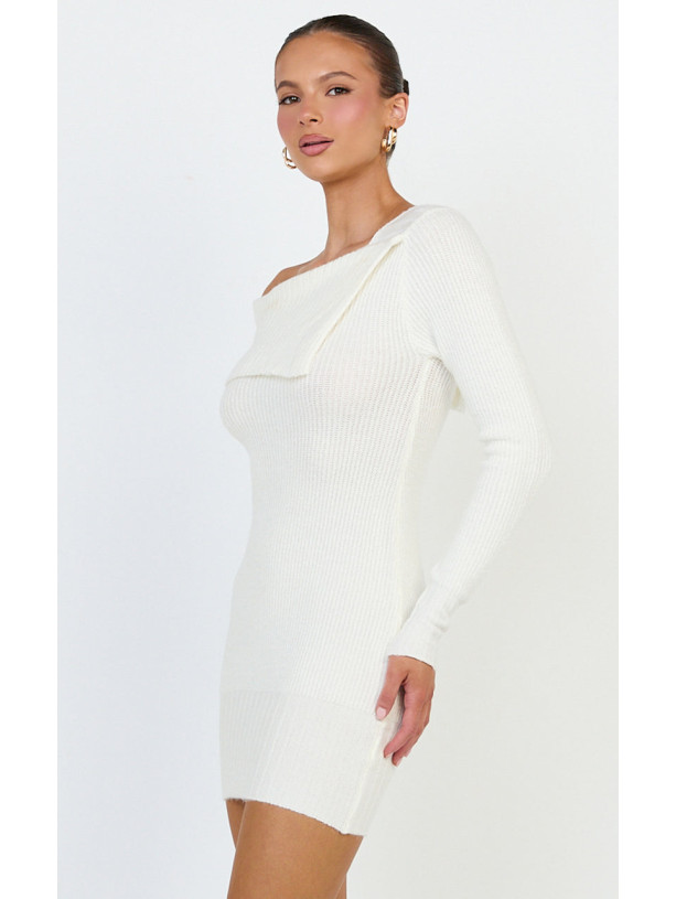 Rochie Mini Tricotată Costișată