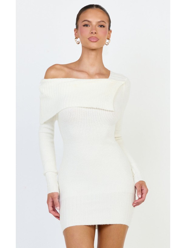 Rochie Mini Tricotată Costișată